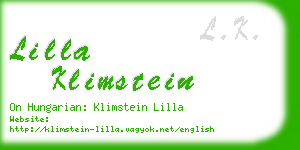 lilla klimstein business card